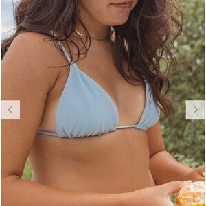Kinilife Eco Rib Tri Top in Sky Blue